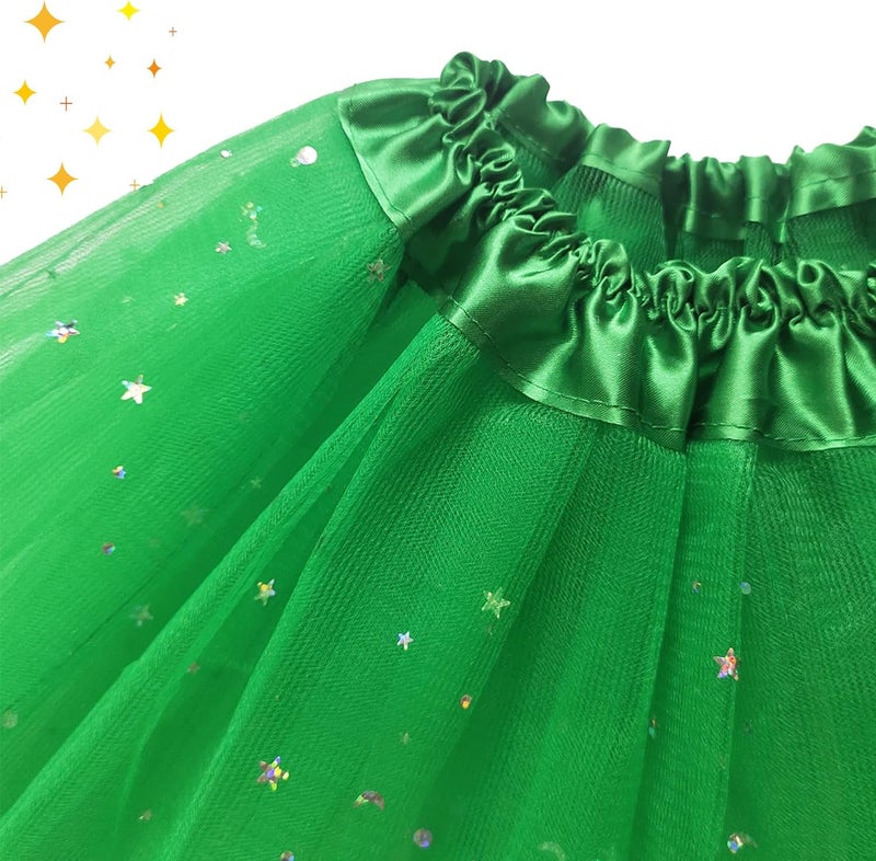 WINROLA Girls Stars Sequins Tutu Skirt Princess Ballet Dance Tutu Dress 3 Layered Halloween Christmas Tutu - Image 5
